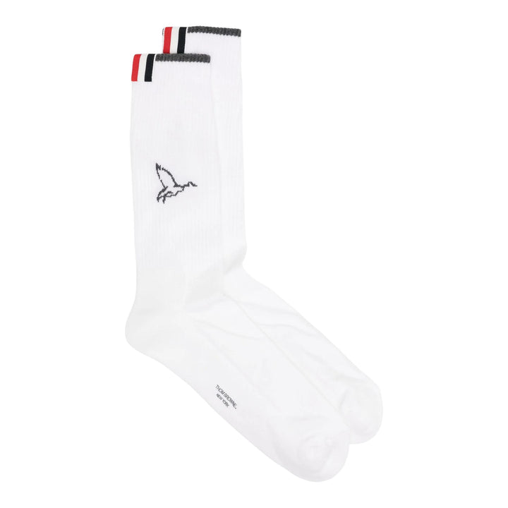 Club21 - Thom Browne - Geese Icon Over The Calf Athlete Socks Men - SOCKS - White
