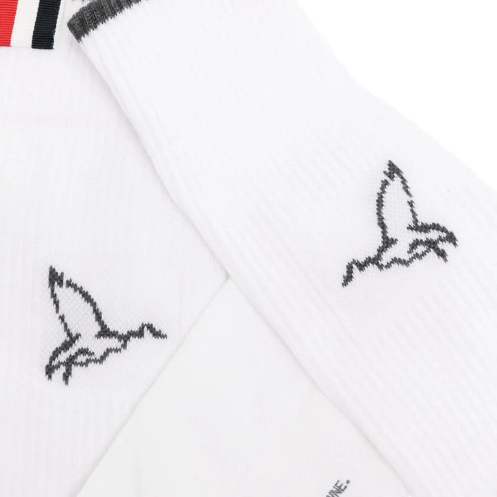 Club21 - Thom Browne - Geese Icon Over The Calf Athlete Socks Men - SOCKS - White