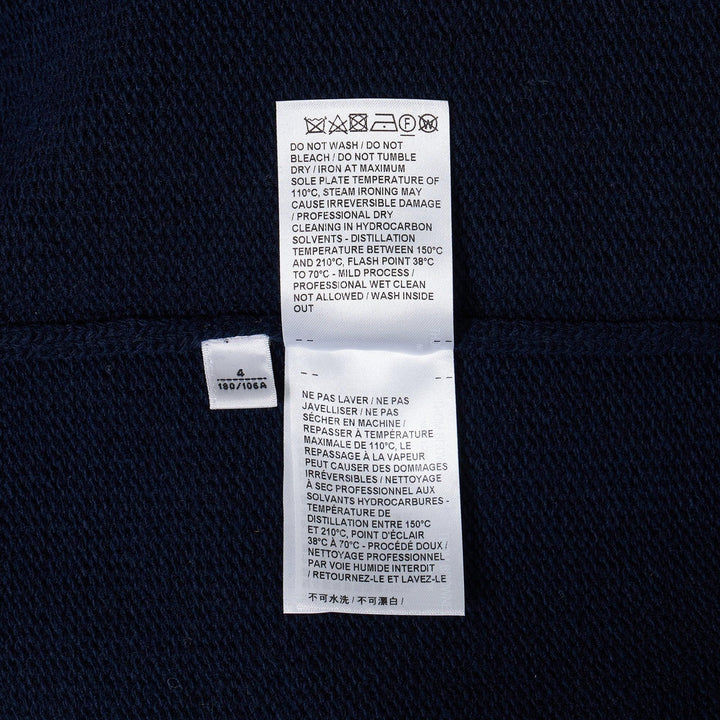 Club21 - Thom Browne - Merino Wool 4-Bar Funnel Neck Pullover Men - KNIT TOPS - Navy