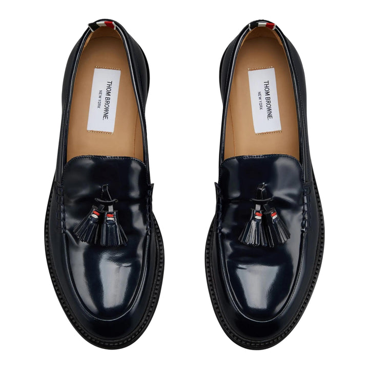 Club21 - Thom Browne - Spazzolato Leather Tassle Loafer Men - FLAT SHOES - Navy