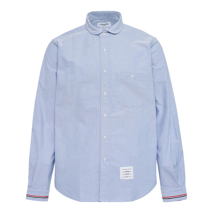 Club21 - Thom Browne - Straight Fit Shawl Collar Long Sleeve Shirt Men - SHIRTS - Light Blue
