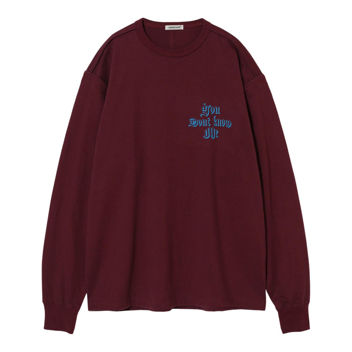 Club21 - UNDERCOVER - Long Sleeve Words Tee - TEES - Dark Red