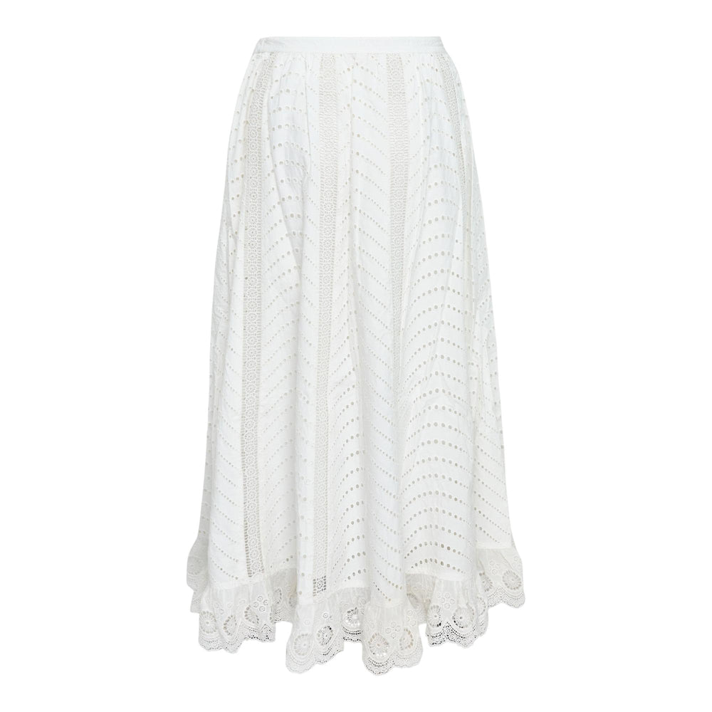 Club21 - Ulla Johnson - Ren High Waist Lace Trim Midi Skirt - SKIRTS - Ivory
