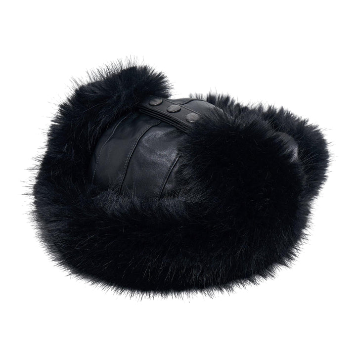 Club21 - VAQUERA - Women Trapper Hat Leather - HATS - Black