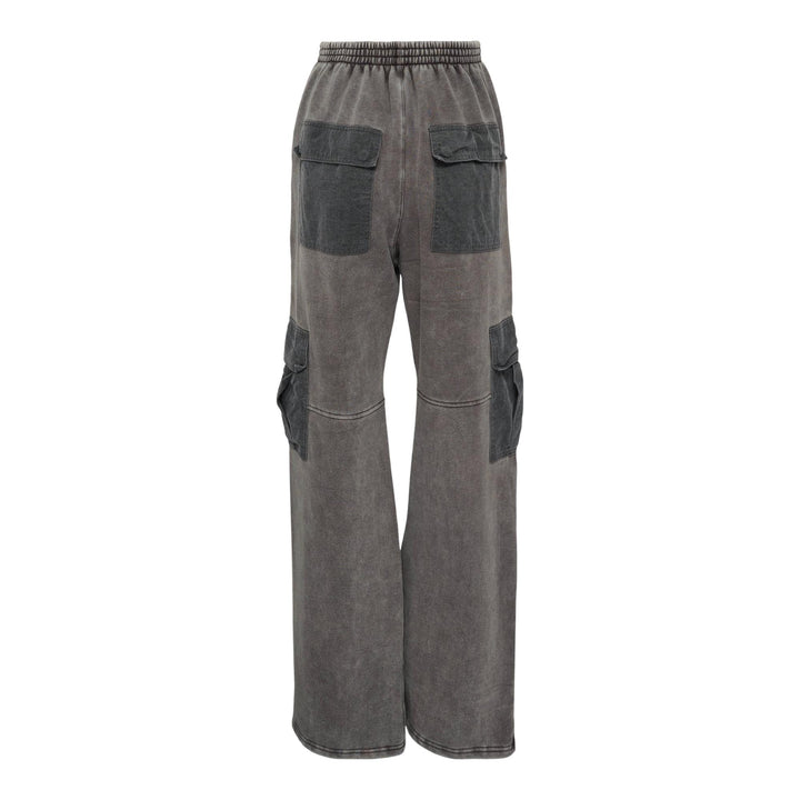 Club21 - We11done - Charcoal Cargo Jersey Trousers - SWEATPANTS - Charcoal