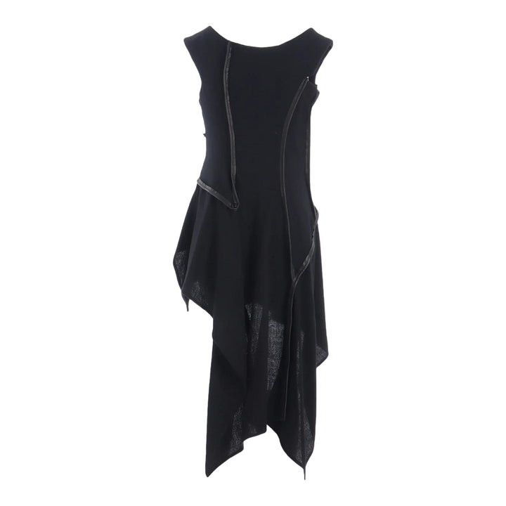 Club21 - Yohji Yamamoto - Leather Piping Dress - WOVEN DRESSES - Black