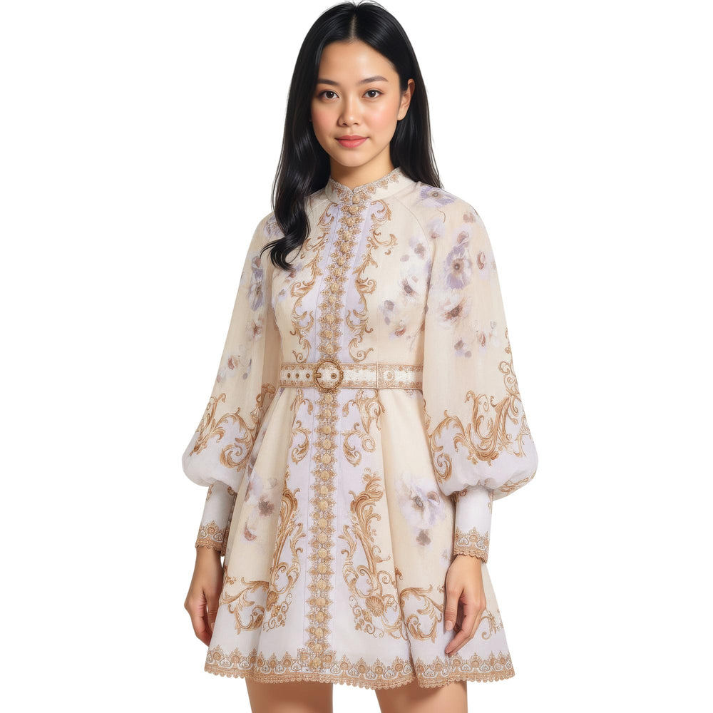 Club21 - ZIMMERMANN - Hypnotic Buttoned Mini Dress - WOVEN DRESSES - Lilac