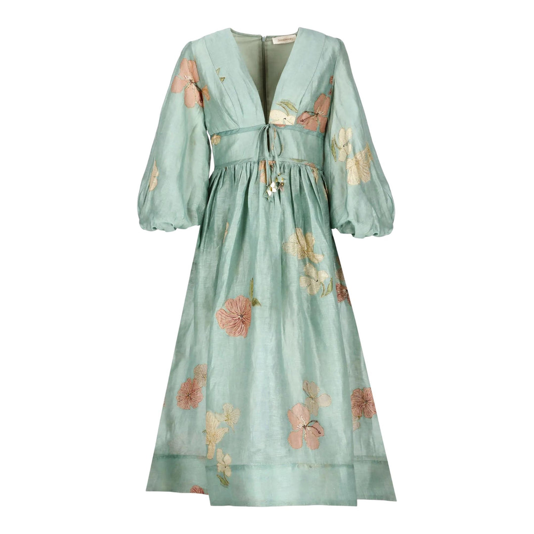 Club21 - ZIMMERMANN - Illuminate Drawn Billow Dress - WOVEN DRESSES - Light Blue