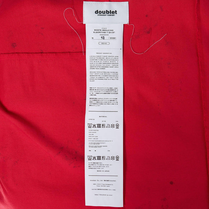 Club21 - doublet - Waste-Reducing Algorithm T-Shirt - TEES - Red