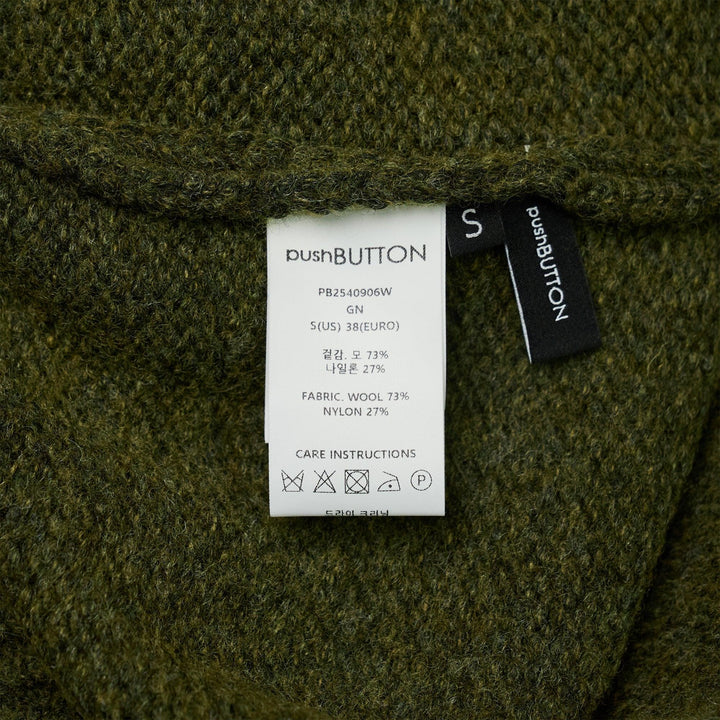 Club21 - pushBUTTON - Green Strap Point Cardigan - CARDIGANS - Dark Green