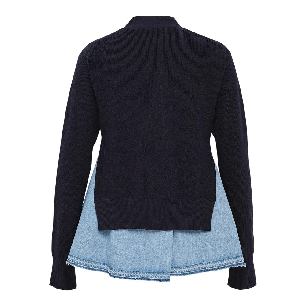 Club21 - sacai - Denim x Knit Cardigan - CARDIGANS - Navy