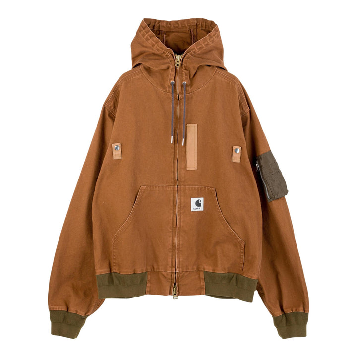 Club21 - sacai X Carhartt WIP - Carhartt WIP Washed Duck Hooded Blouson - SWEATSHIRT - Beige