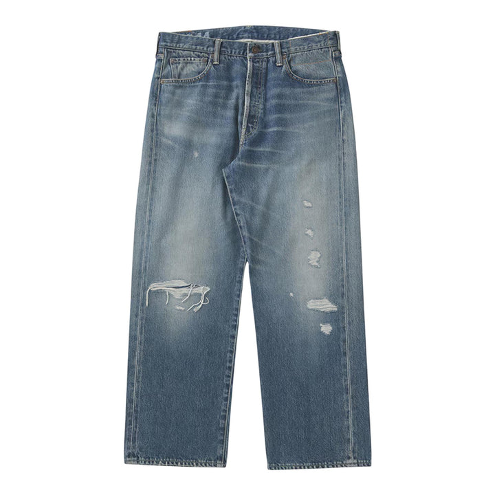 Club21 - visvim - Social Sculpture 01 Wide Dmgd-44 - JEANS - Indigo