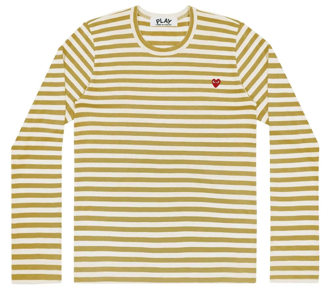 COMME-des-GARCONS-PLAY-Lpale-Mediterranean-Stripes-Tee-Olive-1