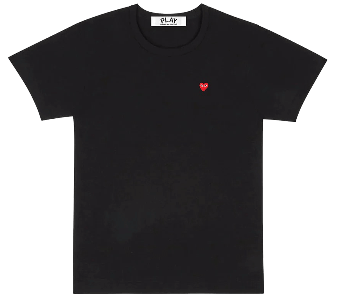 COMME-des-GARCONS-PLAY-Mini-Red-Emblem-Classic-Tee-Women-Black-1