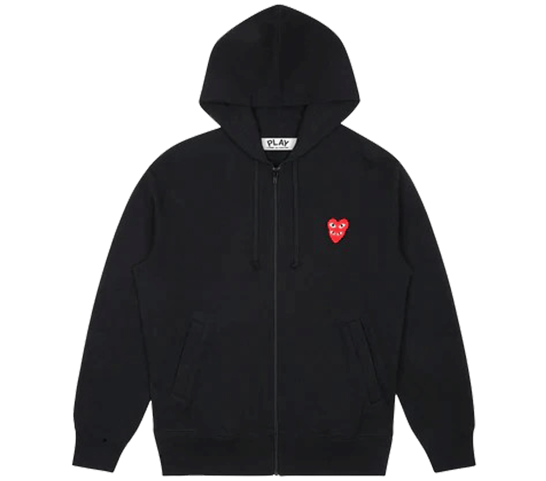 COMME-des-GARCONS-PLAY-Products-Heart-On-Heart-Cotton-Zip-Up-Hoodie-Men-Black-1
