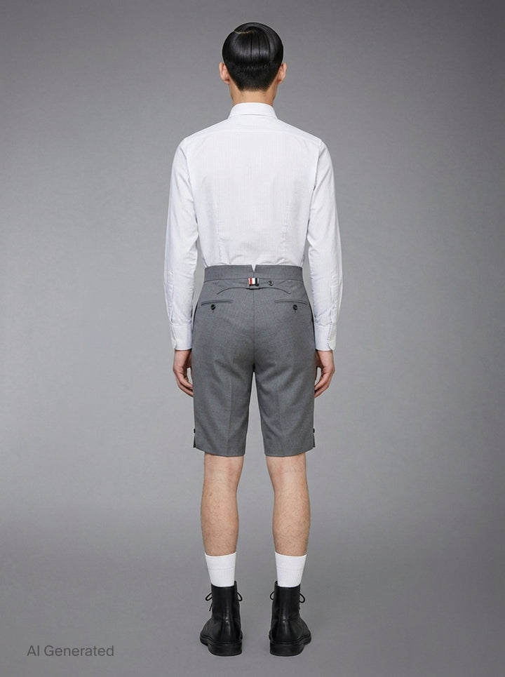 Classic Twill Backstrap Shorts | Thom Browne | Club21 - back