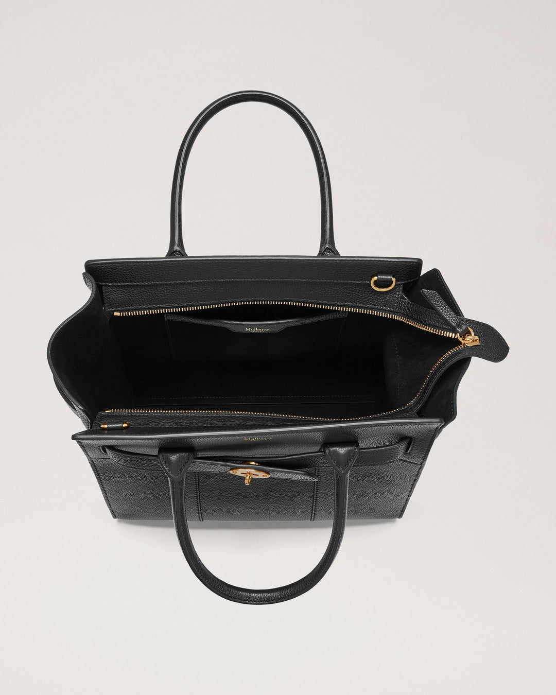 Small Zipped Bayswater Black Small Classic Grain