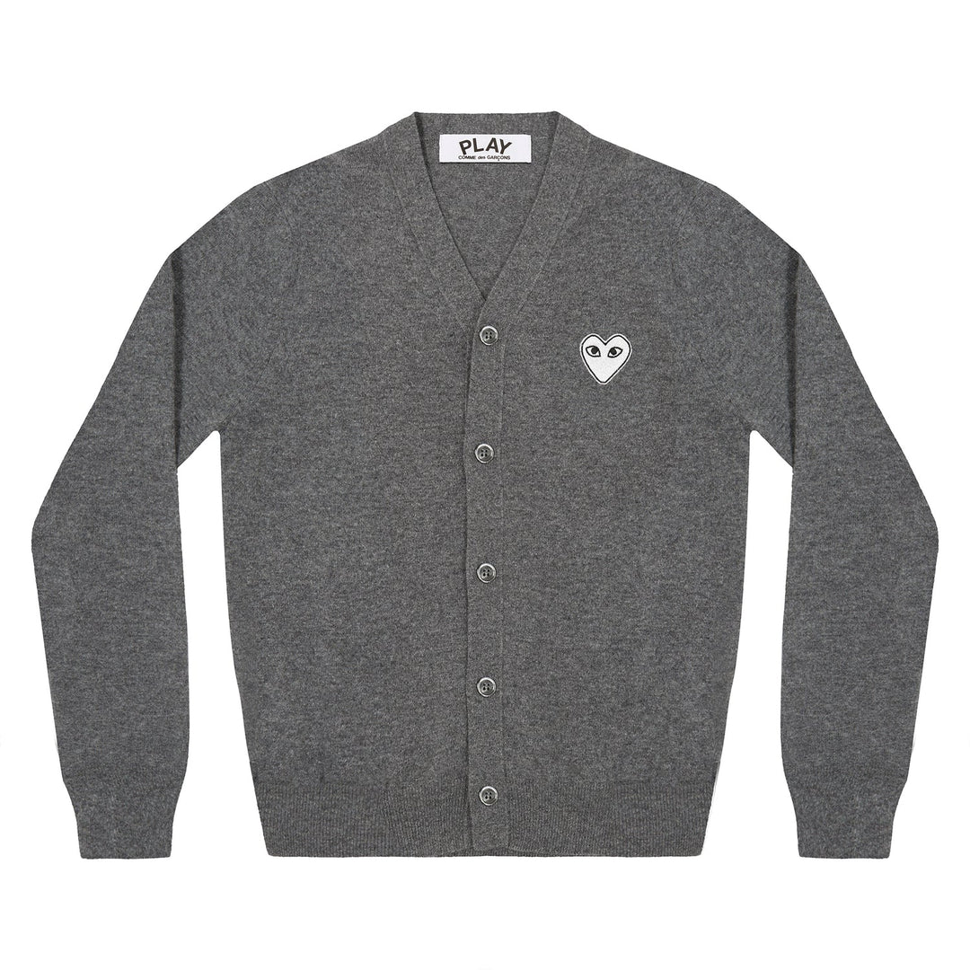 White Emblem Cardigan Men