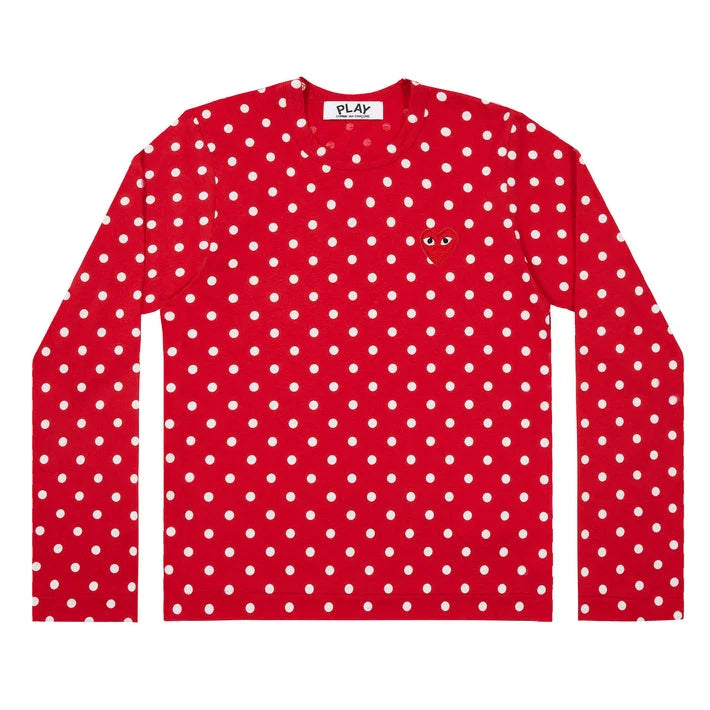 Red Emblem Polka Dots Tee Women