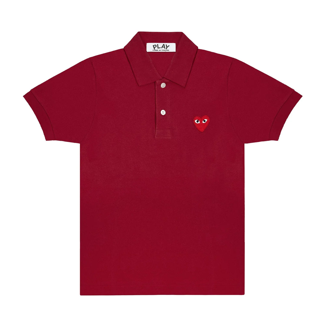 Red Emblem Polo Tee Men