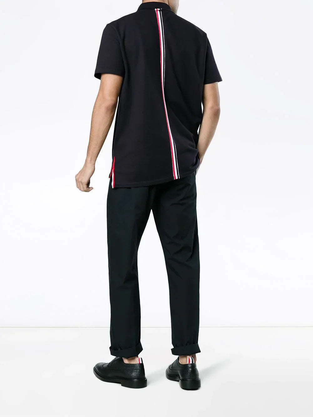 Thom Browne Classic Pique Stripe Relaxed Polo Men - view 2