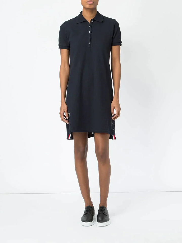 Classic Pique Stripe Polo Dress Women