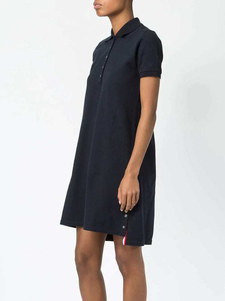 Classic Pique Stripe Polo Dress Women