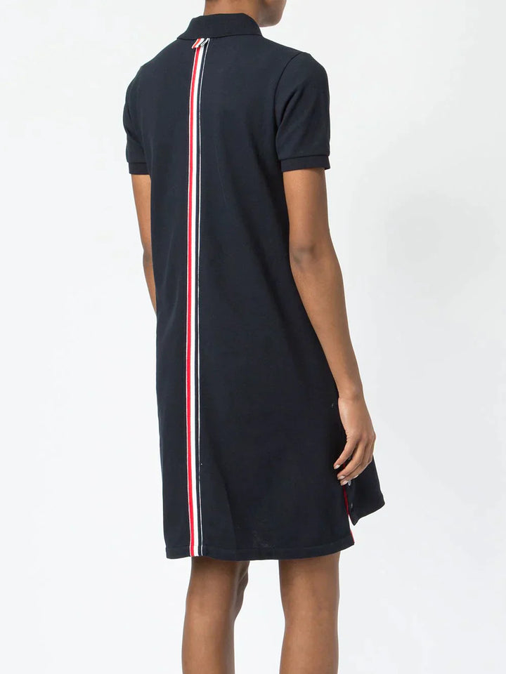 Classic Pique Stripe Polo Dress Women