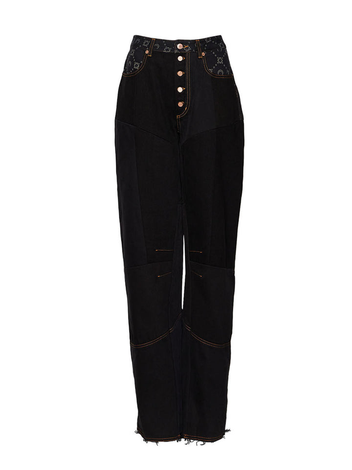 Regenerated Denim Flare Pants