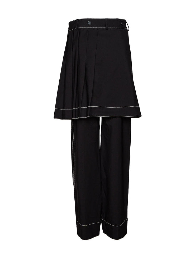 Virgin Wool Wide Leg Pants