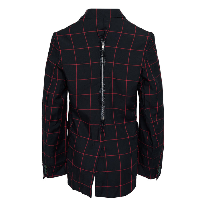 Polyester Windowpane Garment Dye Jacket