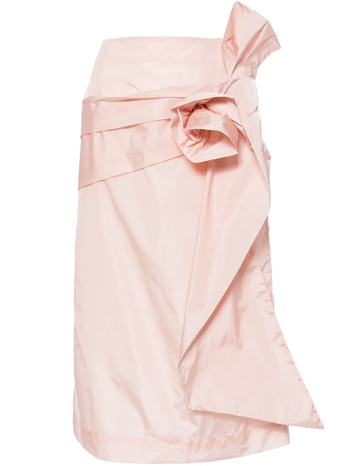 Pencil Skirt With Pressed Rose