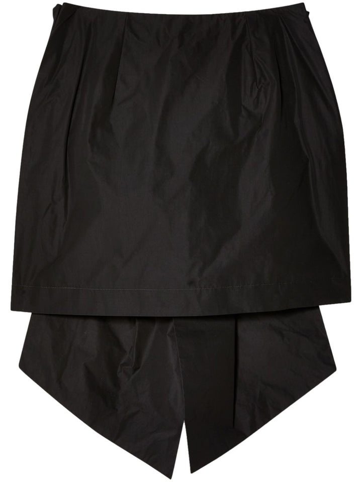 Mini Skirt With Back Gathered Bow