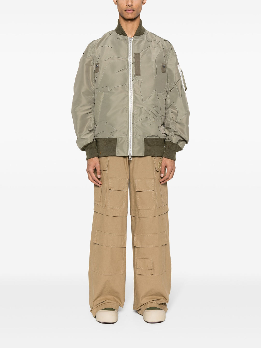 Nylon Twill Embroidered Patch Blouson