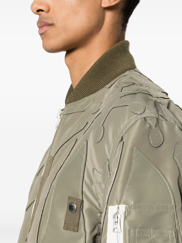 Nylon Twill Embroidered Patch Blouson