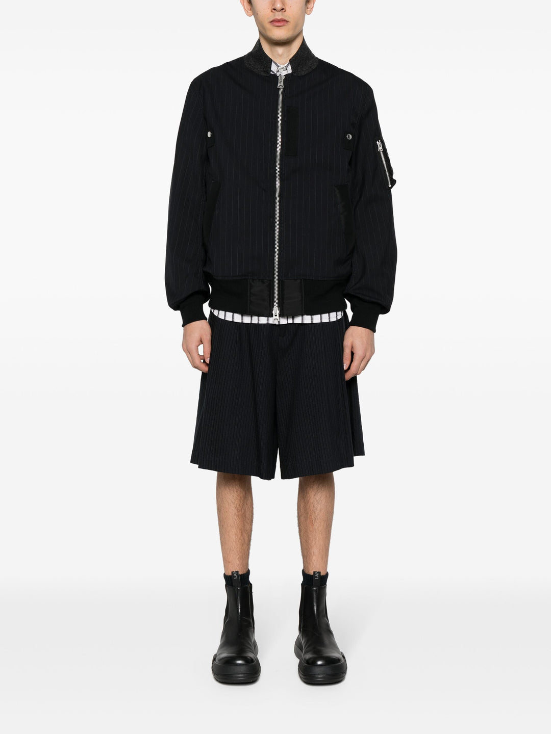 Chalk Stripe Blouson