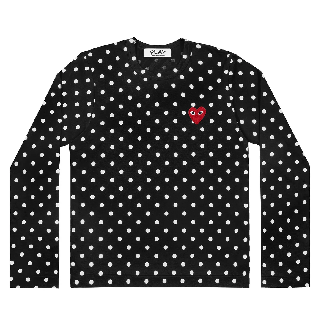 Polka Dots With Red Emblem Tee Unisex