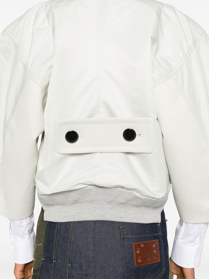 Wool Melton X Nylon Twill Jacket