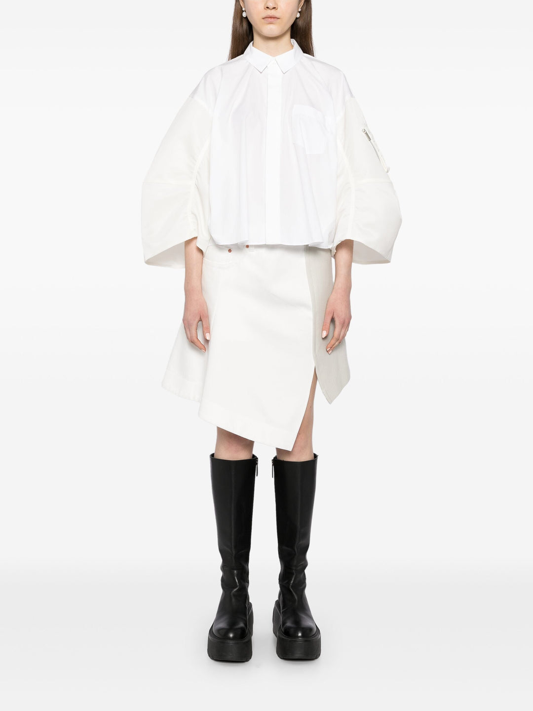 Denim X Wool Melton Skirt