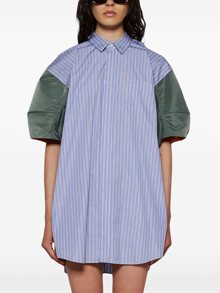 Cotton Poplin X Nylon Twill Dress