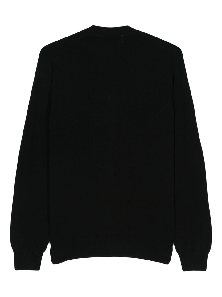 V-Neck Cardigan Red Emblem Unisex