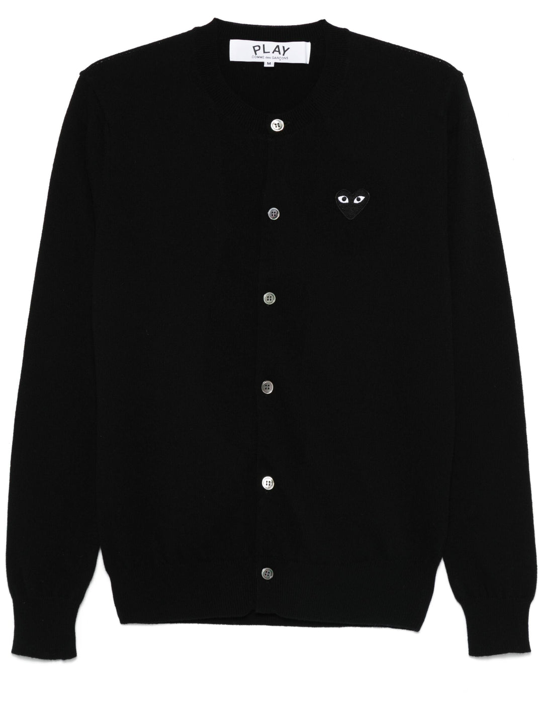 Round-Neck Black Emblem Cardigan Unisex