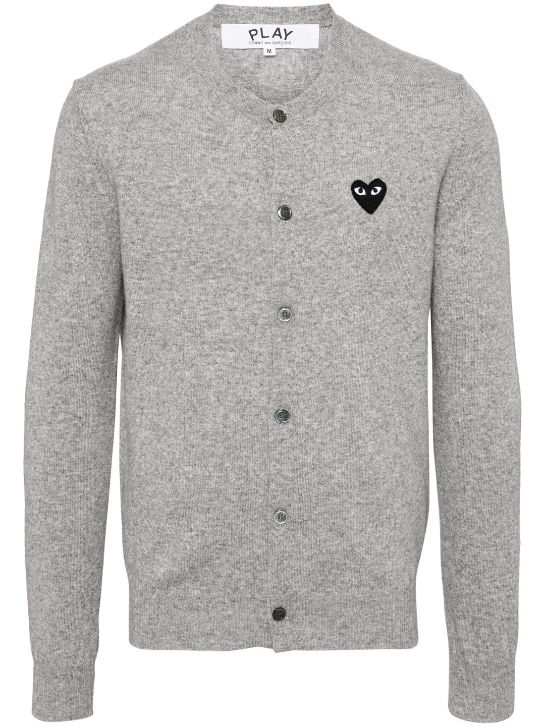 Round-Neck Black Emblem Cardigan Unisex