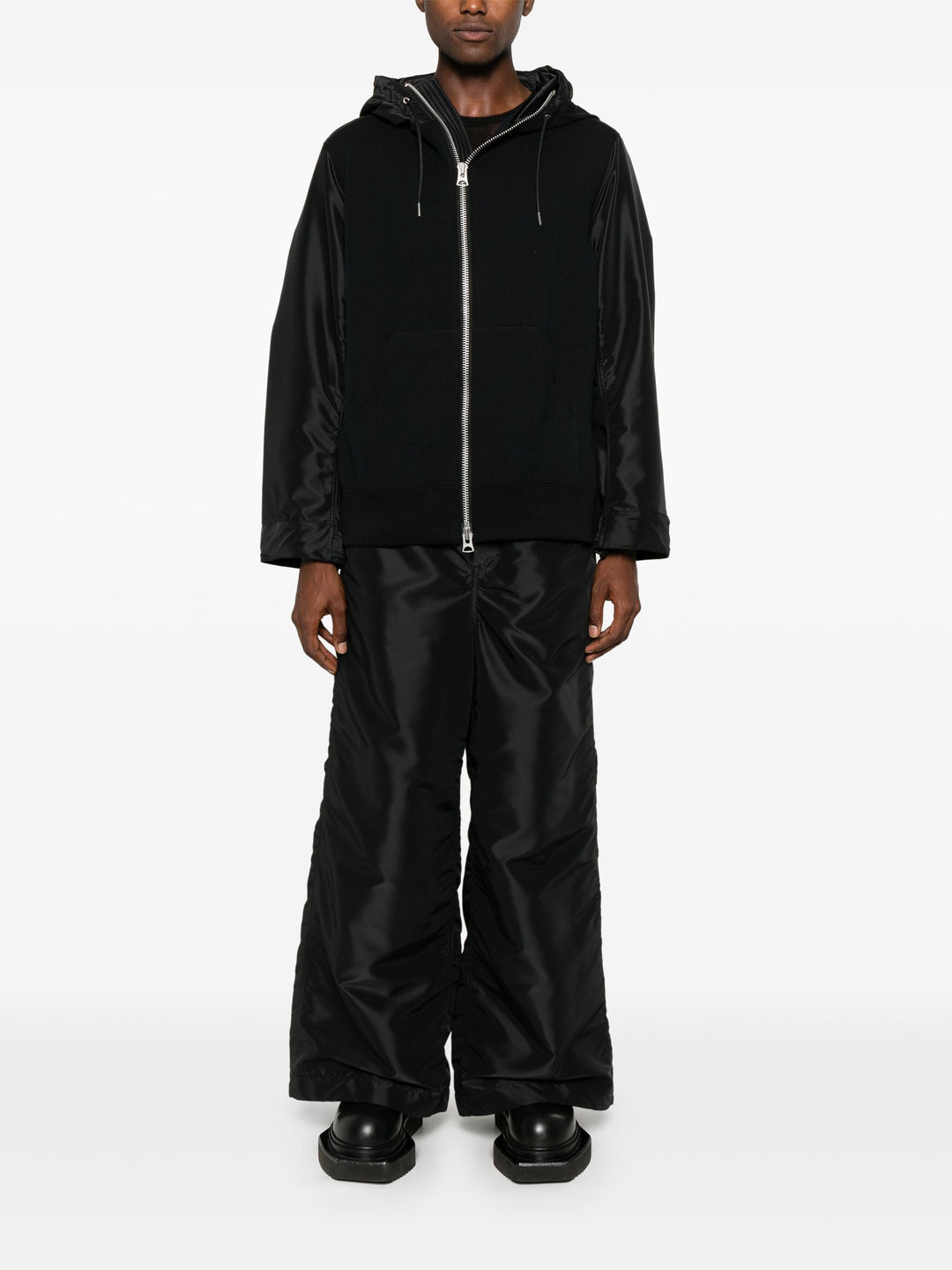 Nylon Twill X Sponge Sweat Hoodie