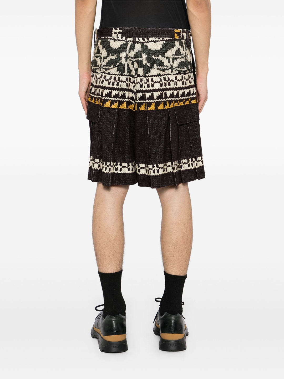 Pattern Knit Print Shorts