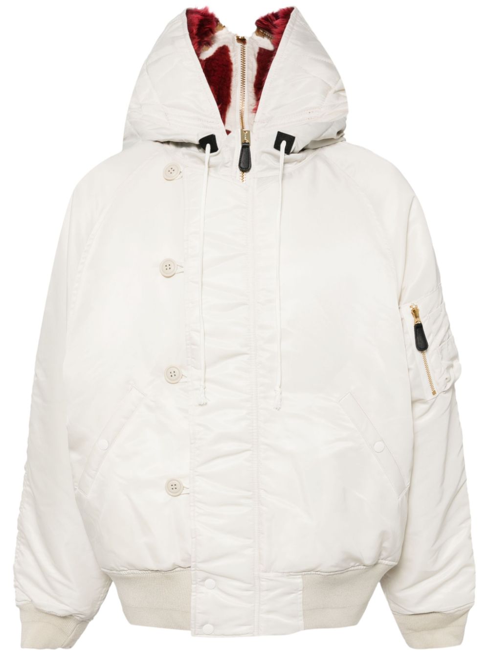 Petal Mouth Hood Bomber Jacket