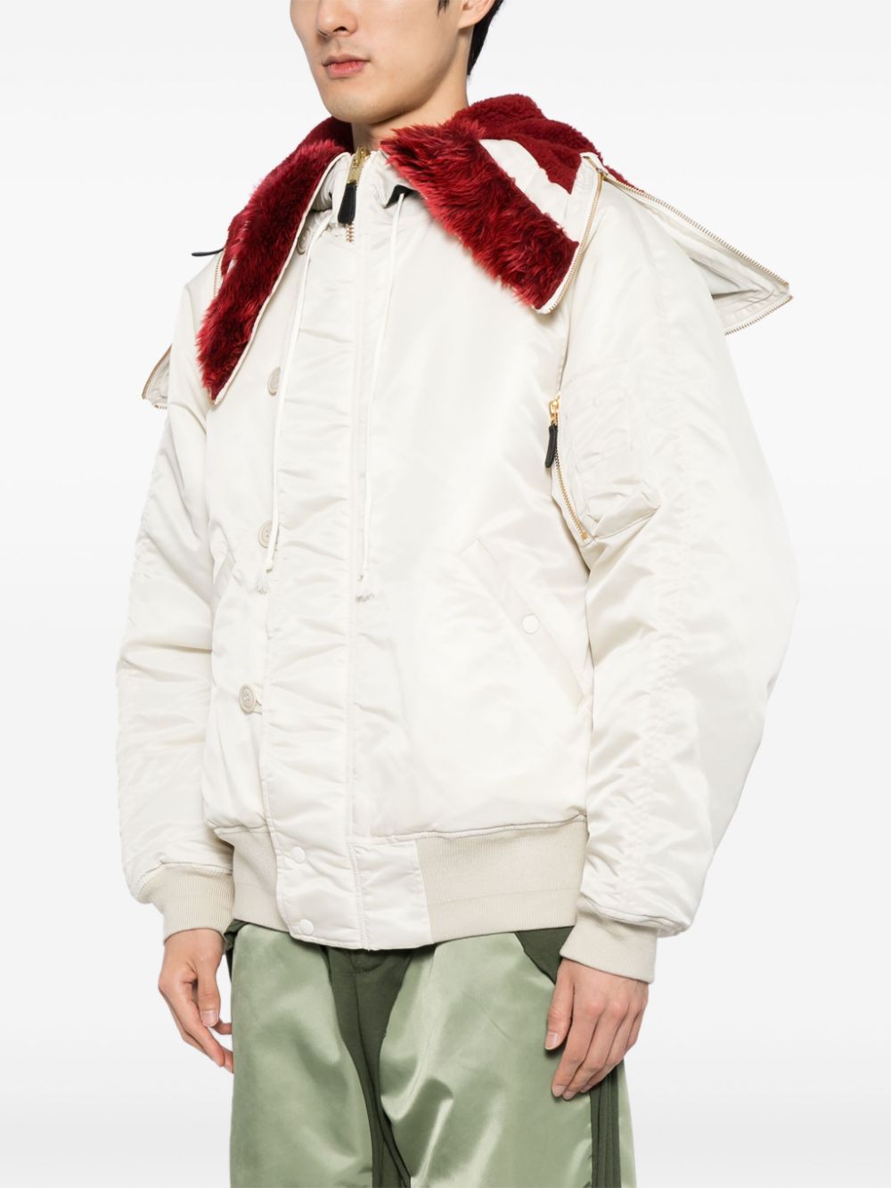 Petal Mouth Hood Bomber Jacket