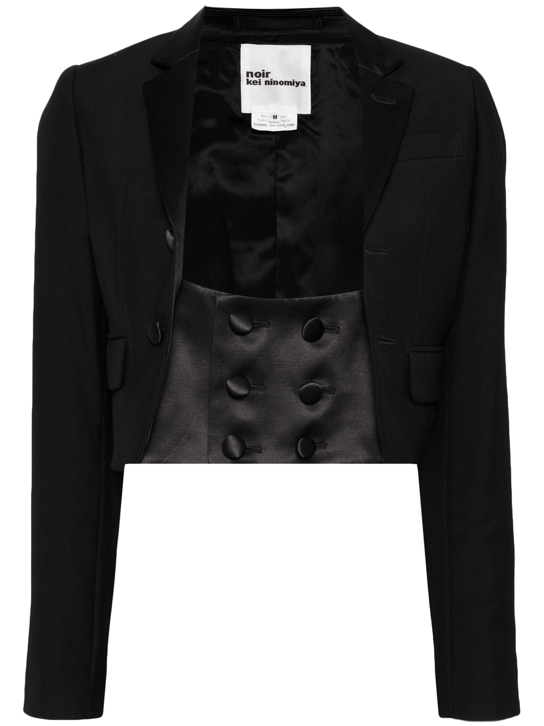 Crop Blazer With Button Details