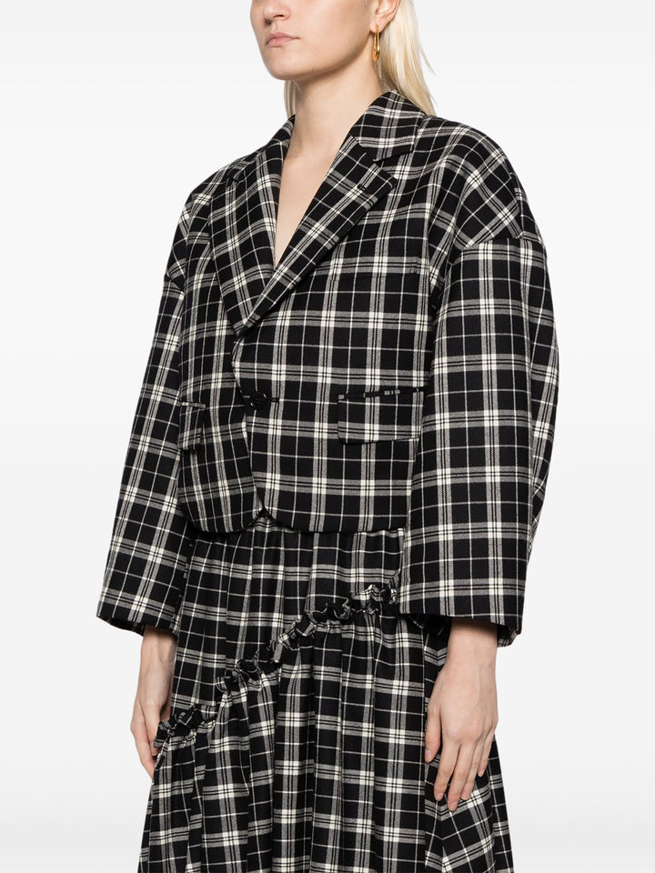Checker Crop Blazer